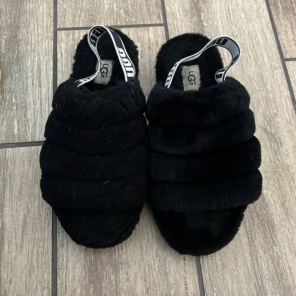 Ugg strap slipper wedges